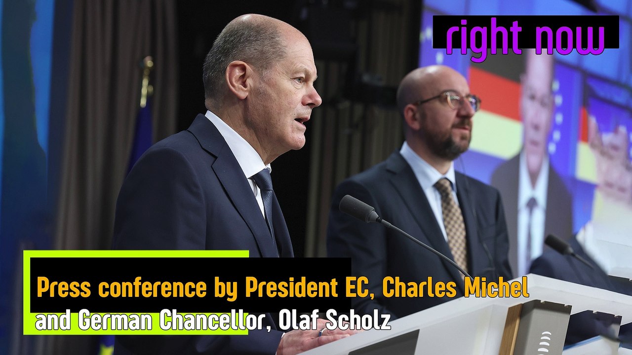 LIVE - Olaf Scholz and Charles Michel hold a press conference in Berlin.