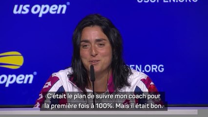 US Open - Jabeur : "C'était le plan de suivre mon coach pour la première fois à 100%"