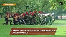 Cañonazos en todo el Reino en homenaje a la Reina Isabel II