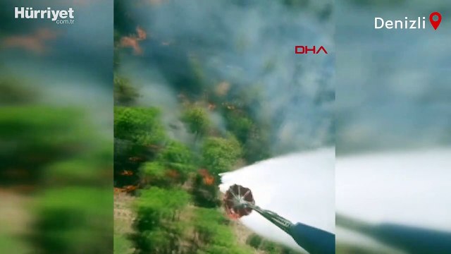 Denizli-Muğla il sınırında orman yangını