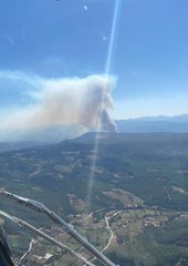 Denizli-Muğla sınırında orman yangını çıktı