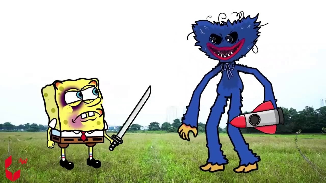 No Spongebob, You are Not Monster Huggy Wuggy  TRANSFORMATION HUGGY WUGGY Sad Animation