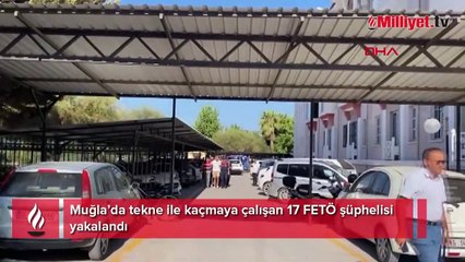 Tekne ile kaçmaya çalışan 17 FETÖ şüphelisi yakalandı