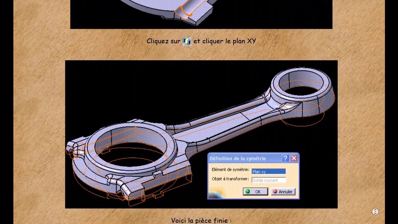 Création d'une bielle avec CATIA V5.