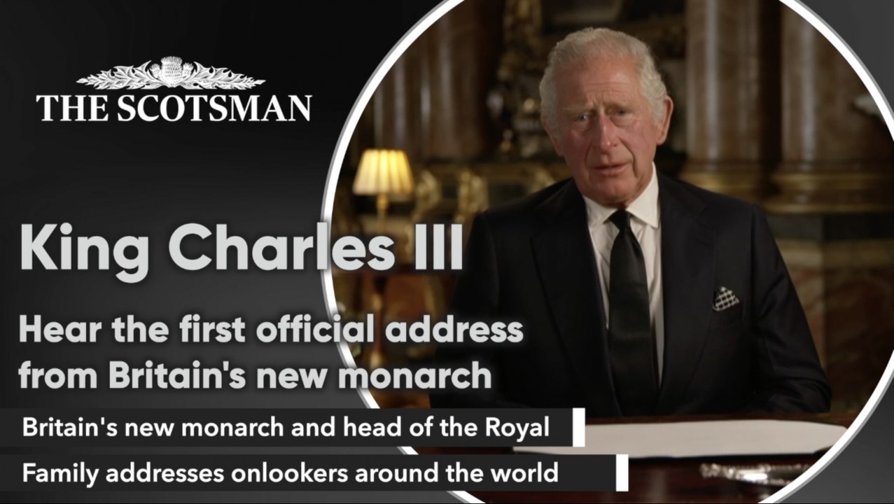 King Charles III makes his first broadcast to t...