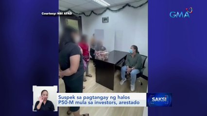 Suspek sa pagtangay ng halos P50-M mula sa investors, arestado | Saksi