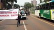 Após suspensão do pagamento do piso salarial, enfermeiros de Cascavel realizam passeata na Avenida Brasil