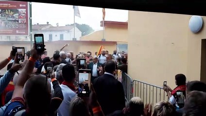 Warm welcome for Catalans players at Stade Gilbert Brutus