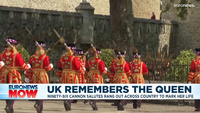 Cannon salutes ring out across the UK to honour Queen Elizabeth II
