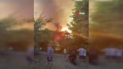 Antalya haberi! Antalya'da plaja yakın kısımda çıkan yangın korkuttu