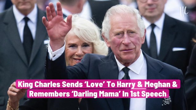 King Charles Sends ‘Love’ To Harry & Meghan & Remembers ‘Darling Mama’ In 1st Speech