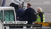 Prince Harry Returns to Windsor After the Queen's Death as He and Meghan Remain in U.K. Until Funeral