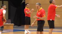 Ultimo entrenamiento de la selección de baloncesto antes del partido ante Lituania