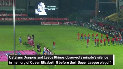 Catalans and Leeds observe a minute's silence before Super League playoff