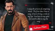 Top Inspiring and motivating quotes for Salman Khan on hard work and career love.