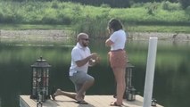 Long Parade Of Family And Friends Leads Woman To Proposal Surprise | Happily TV