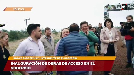 Inauguración de obras de acceso en El Soberbio