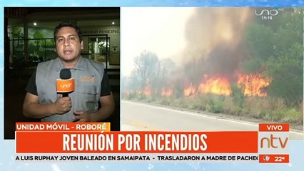 Reunión de emergencia por incendios en Roboré