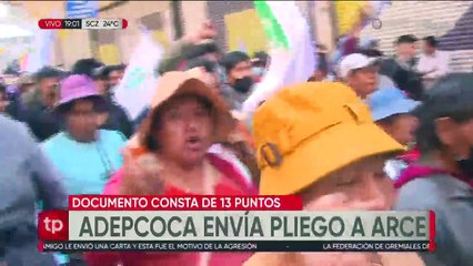 Adepcoca entrega pliego petitorio al Gobierno y le da 72 horas para una respuesta 