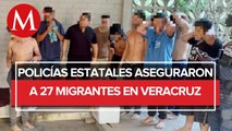 Rescatan a 27 migrantes en diferentes municipios de Veracruz