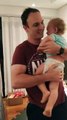 Beardless Dad Shocks a Baby