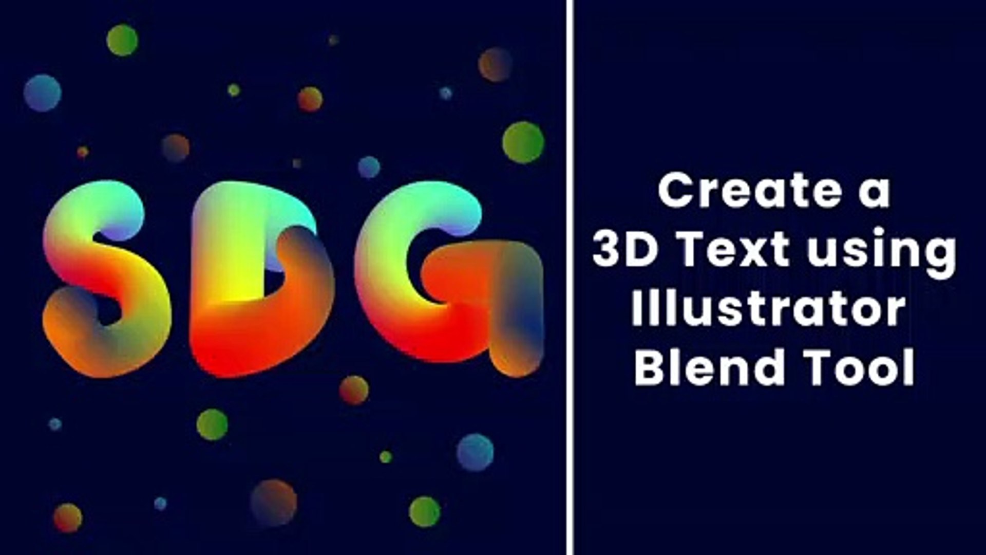 How to make 3D effect text in illustrator using blend tool - video  Dailymotion