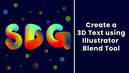 How to make 3D effect text in illustrator using blend tool