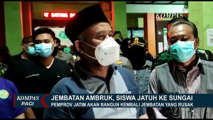 Siswa SMP Jadi Korban Jembatan Gantung yang Ambruk, Ini Janji Gubernur Jatim saat Jenguk Korban