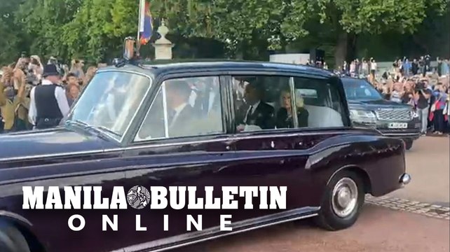King Charles III and Camilla arrive at Buckingham Palace after Queen's death