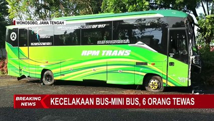 Скачать видео: Kronologi Kecelakaan Maut Bus Pariwisata Tabrak 4 Minibus di Wonosobo, Diduga Akibat Rem Blong