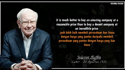 Warren Buffett Quotes Sub Indo | Healty Minute
