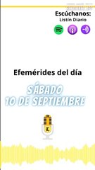 Efemérides sábado 10 de septiembre