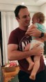 Beardless Dad Shocks a Baby