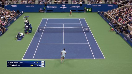 Du très grand tennis, un sacré combat : les meilleurs moments d'Alcaraz - Tiafoe