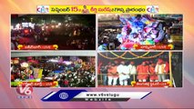 Devotees Rush Continues At Tank Bund For Ganesh Immersion _ Ganesh Nimajjanam 2022  _ V6 News