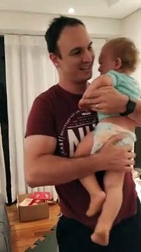 Beardless Dad Shocks a Baby