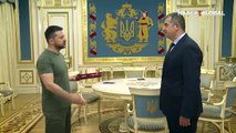 Ukrayna Devlet Başkanı Zelenski'den, Baykar Genel Müdürü Haluk Bayraktar'a 1. Derece Devlet Liyakat Nişanı