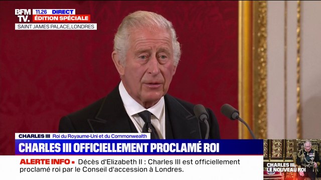Charles III proclamé roi: Je dédierai ce qui reste de ma vie à cette tâche