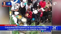 Cercado de Lima: Fiscalizadores clausuran restaurante y dueña regala la comida