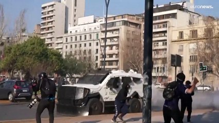 Zusammenstöße zwischen Polizei und Demonstraten in Santiago