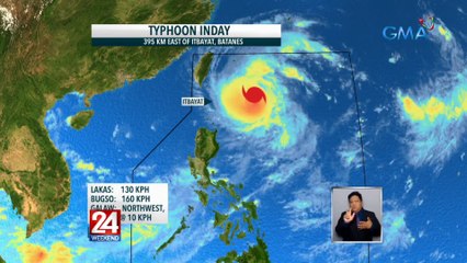 Bagyong Inday na ngayon ay typhoon na, lumakas lalo ang Hanging Habagat | 24 Oras Weekend
