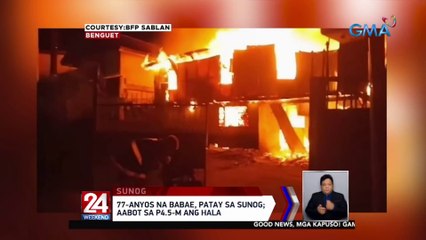 77-anyos na babae, patay sa sunog; aabot sa P4.5-M ang halaga ng pinsala | 24 Oras Weekend