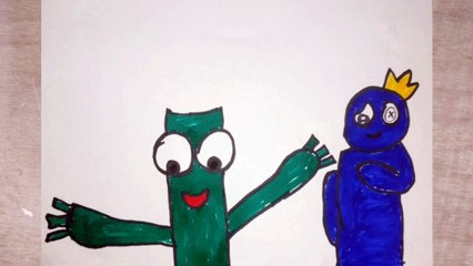 Rainbow friends character drawing(Blue and Pink) - video Dailymotion