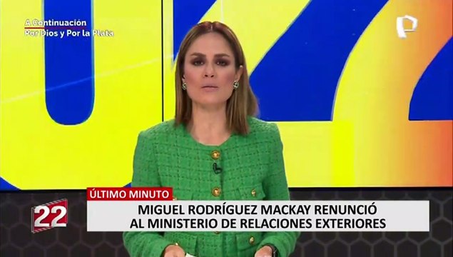 Miguel Rodríguez Mackay renuncia al cargo de ministro de Relaciones Exteriores