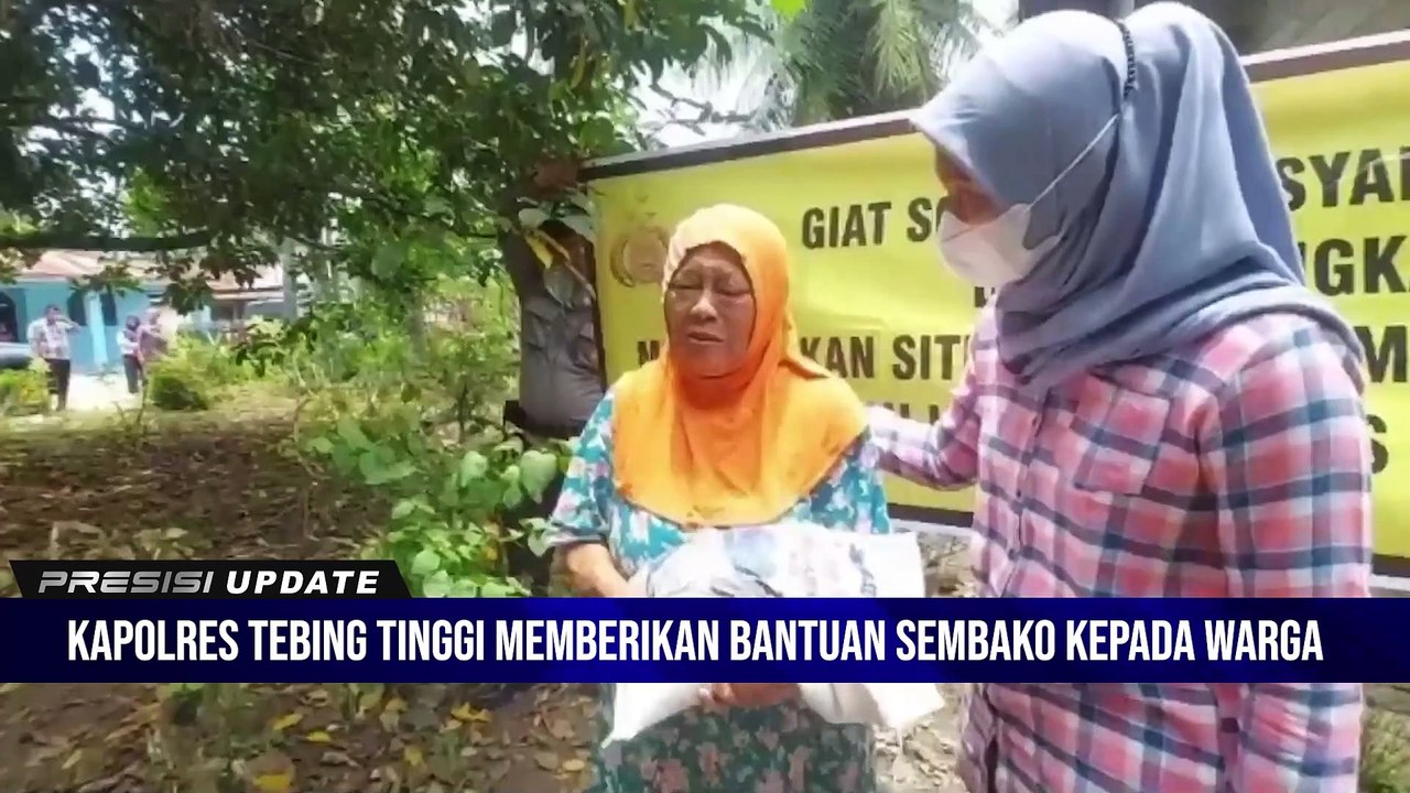Kapolres Tebing Tinggi Berikan Bantuan kepada Warga Terdampak Kenaikan Harga BBM