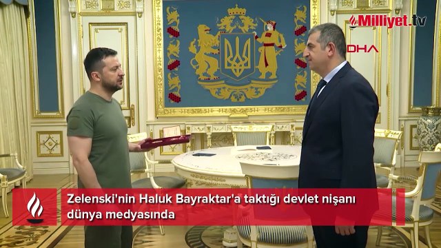 Zelenskiy’nin Haluk Bayraktar’a taktığı devlet nişanı dünya medyasında