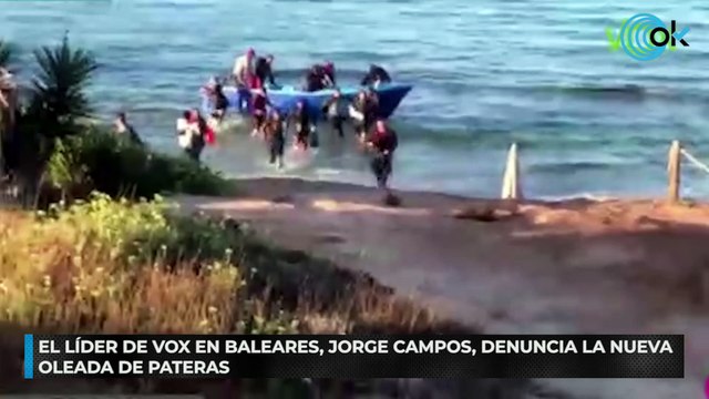 El líder de Vox en Baleares, Jorge Campos, denuncia la nueva oleada de pateras
