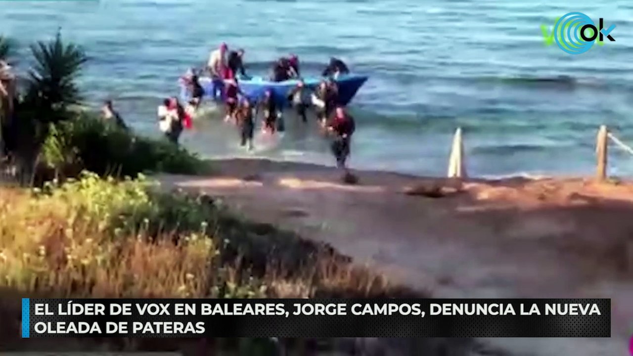 El líder de Vox en Baleares, Jorge Campos, denuncia la nueva oleada de pateras