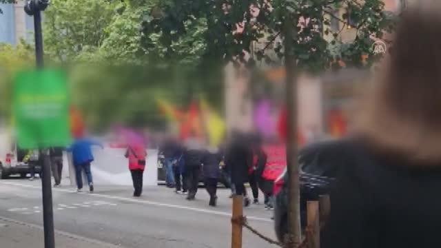 STOCKHOLM - İsveç'te terör örgütü YPG/PKK yandaşları gösteri yaptı (2)
