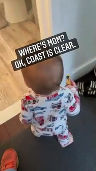 Toddler loves doing sketchy things when mom's not around